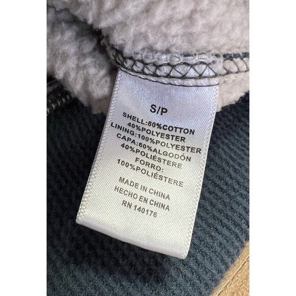 Jeremiah and Sons Men’s S Small Flood Blue Sherpa Lined 3 Snap Close Pullover - Picture 7 of 11